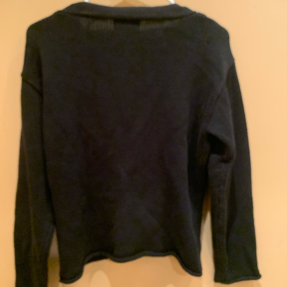 Haiku V Neck 3 Snaps Size Small Black Cardigan Sweater - Picture 6 of 7